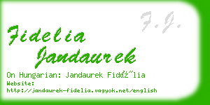 fidelia jandaurek business card